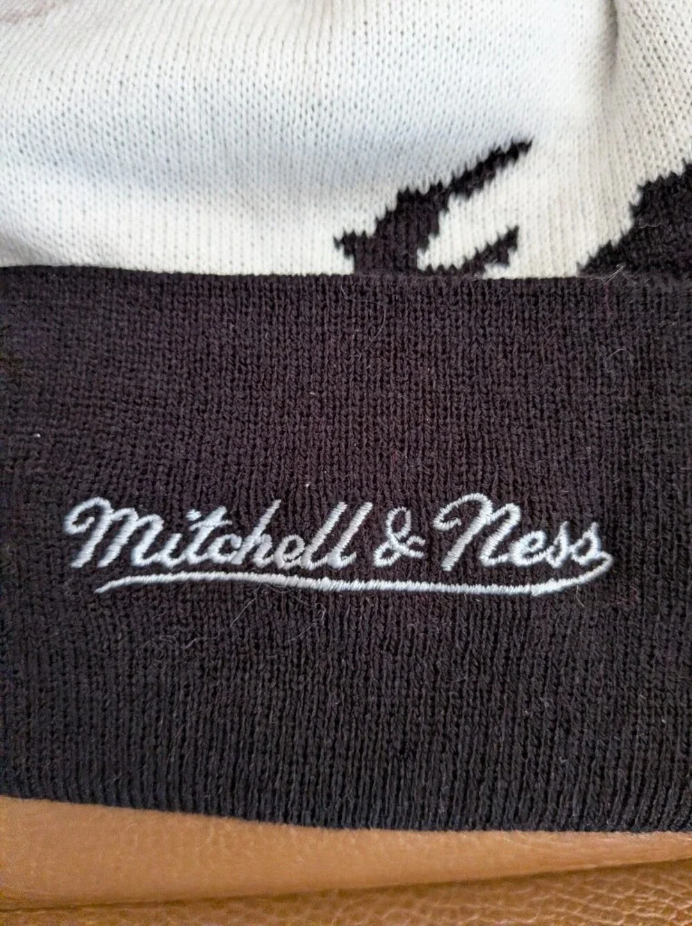 NHL LA Kings Black & White Pom Beanie